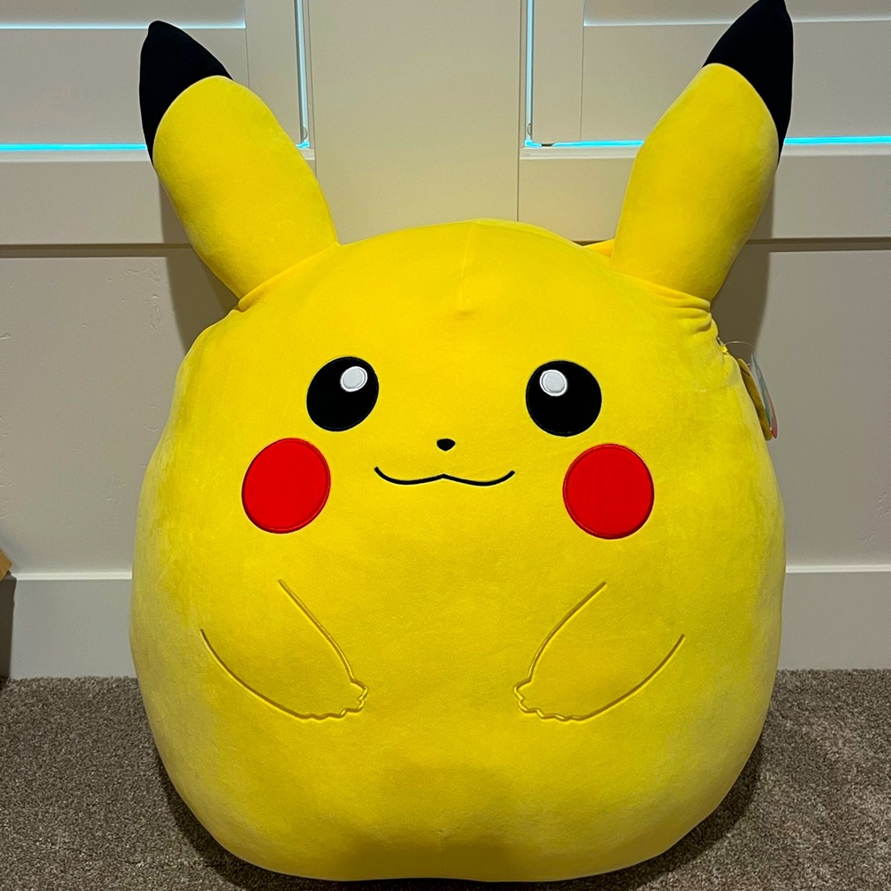 💛Pikachu Yellow Pokemon Character JUMBO Original Licensed Squishmallow 24” BNWT
